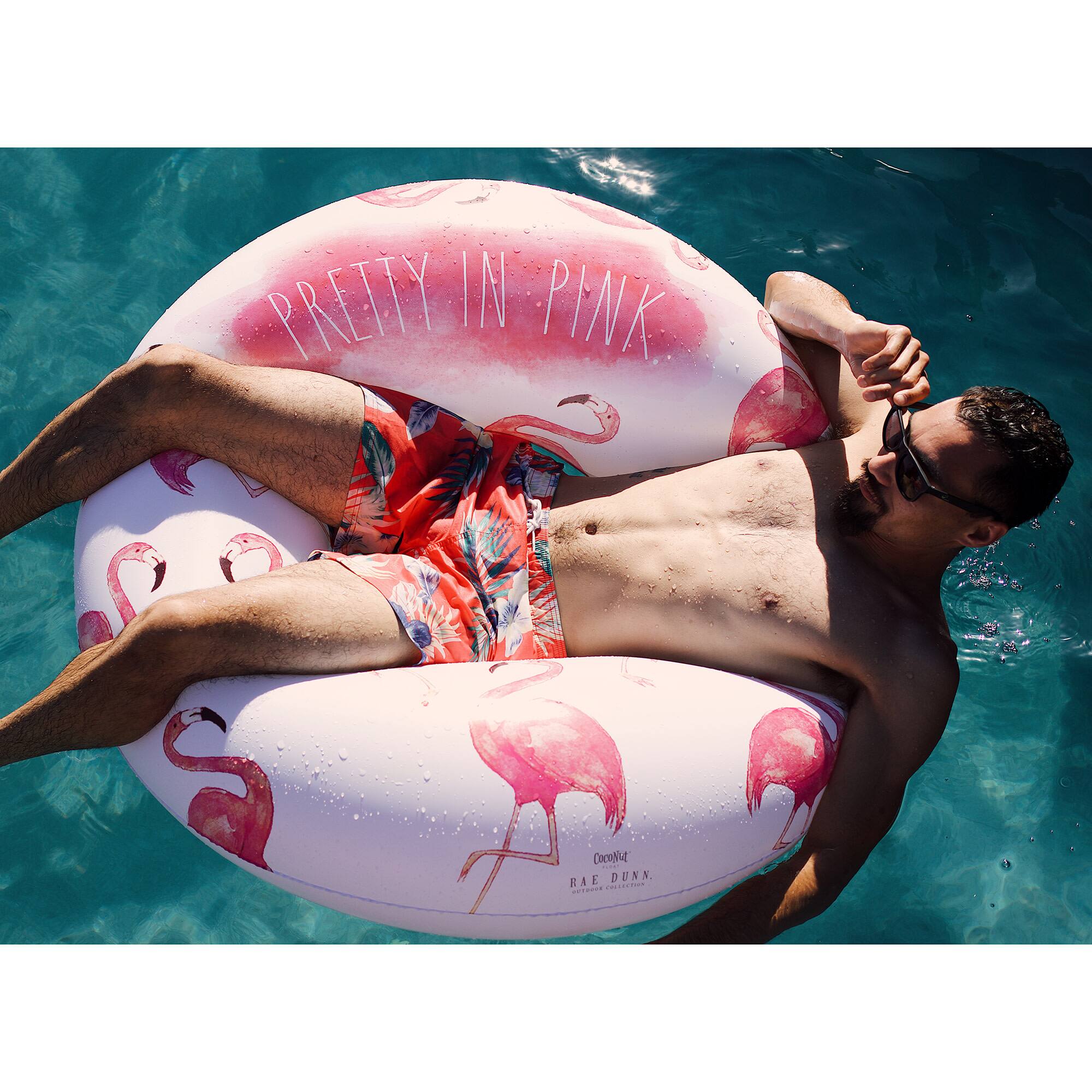 Rae Dunn 4ft. Pretty in Pink Flamingo Pattern Ring Float